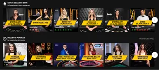 Giochi esclusivi e roulette popolari su BWIN con tavoli live di blackjack, VIP e roulette italiana